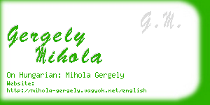 gergely mihola business card